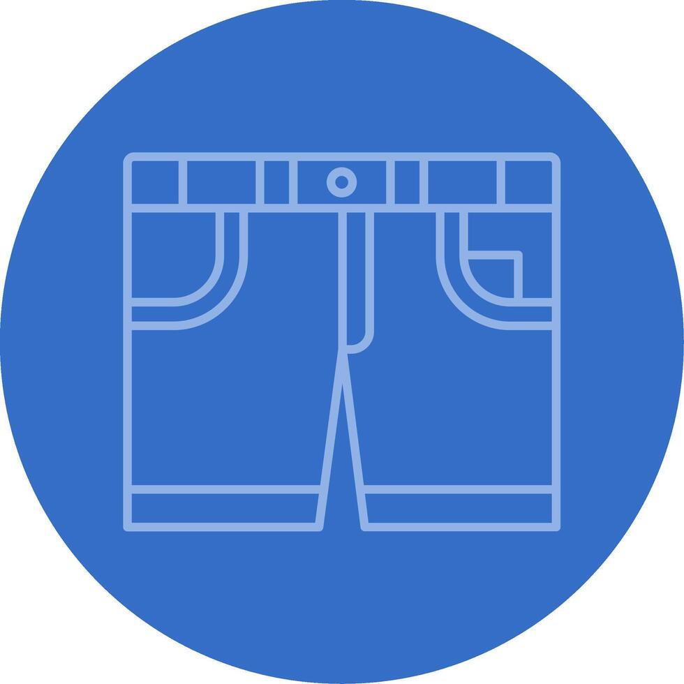 pantalones cortos degradado línea circulo icono vector