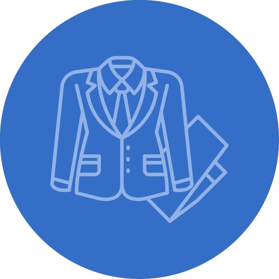 negocio traje degradado línea circulo icono vector