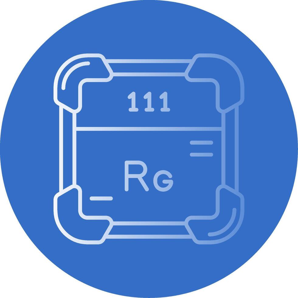 Roentgenium Gradient Line Circle Icon vector