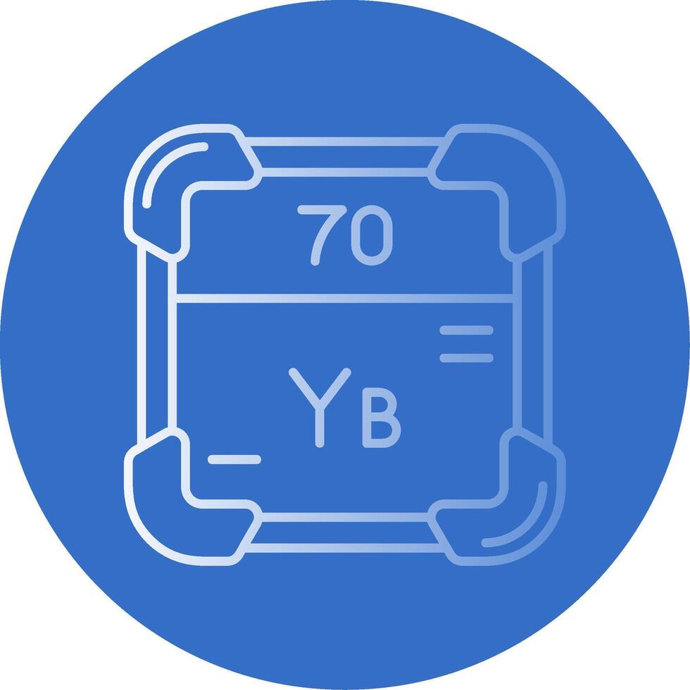 Ytterbium Gradient Line Circle Icon vector