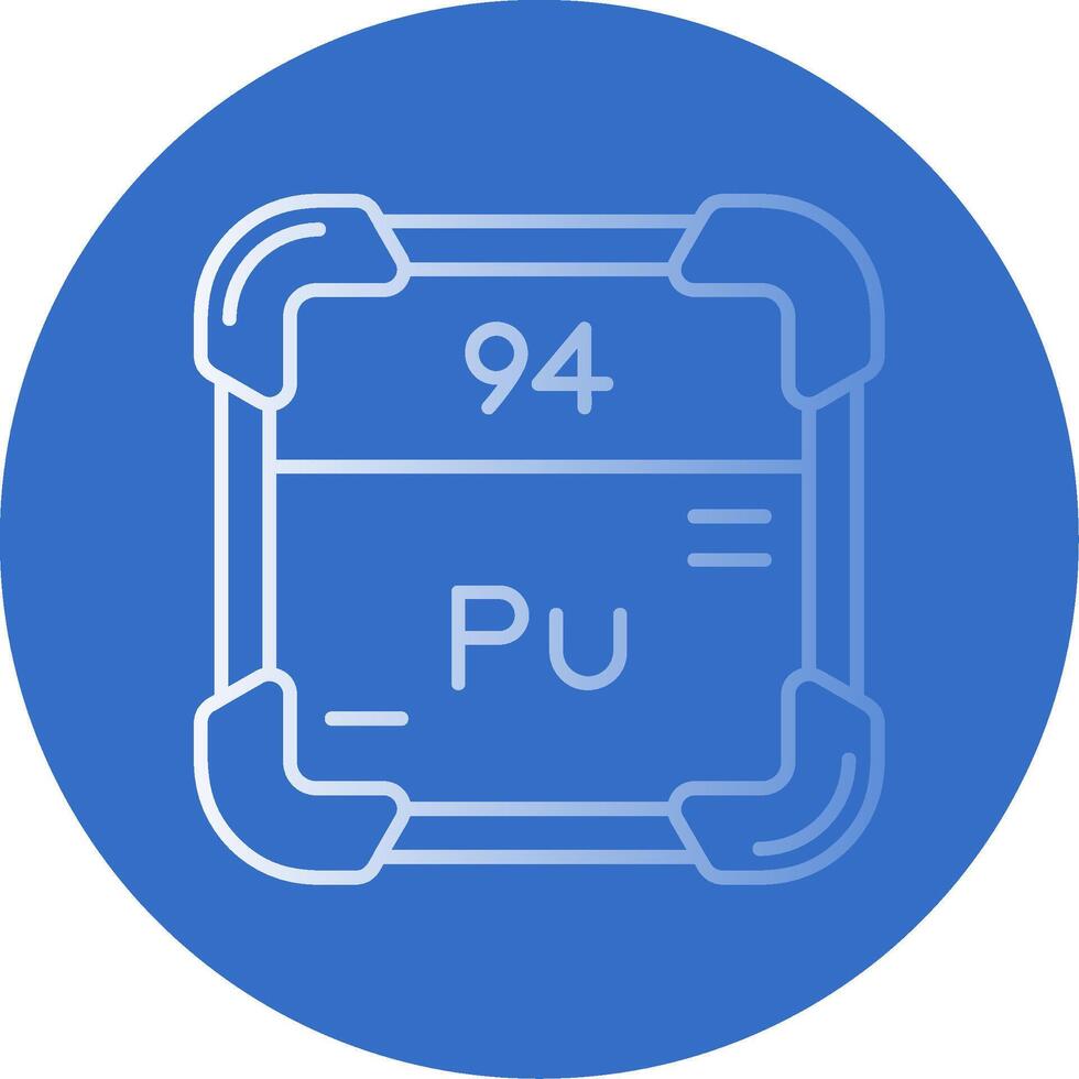 plutonio degradado línea circulo icono vector