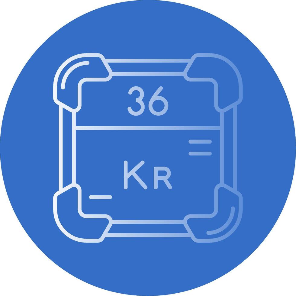 Krypton Gradient Line Circle Icon vector