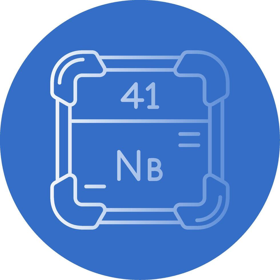 Niobium Gradient Line Circle Icon vector