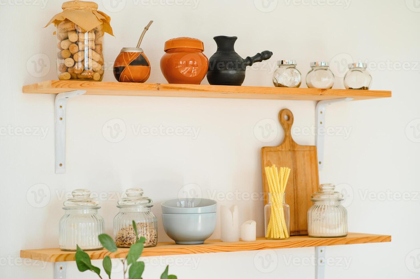 Interior of modern comfortable kitchen photo