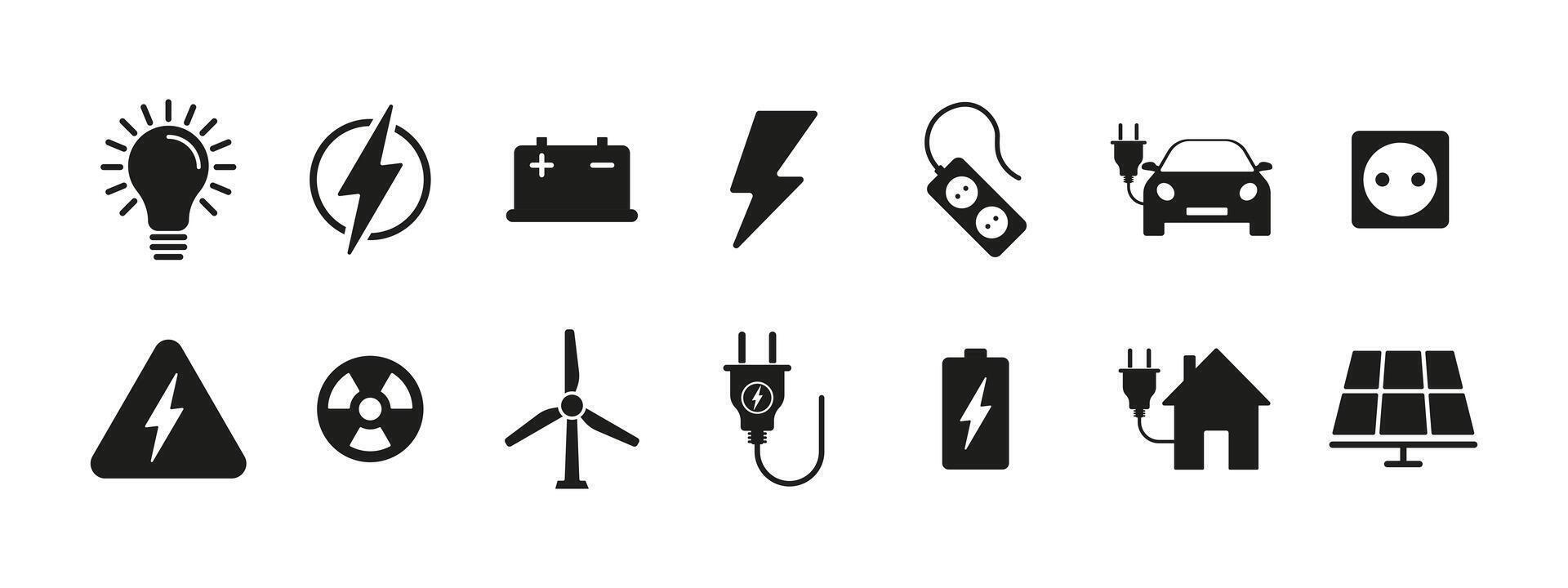 Electricity as a physical phenomenon and a source of energy. Electric current, electrical systems, energy. vector