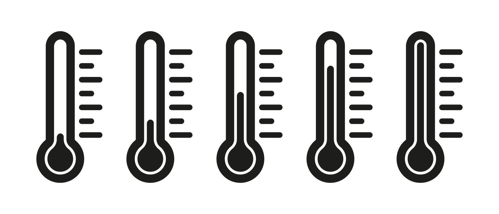 un termómetro es un dispositivo usado para medición temperatura. eso típicamente consiste de un angosto, sellado vaso tubo. vector