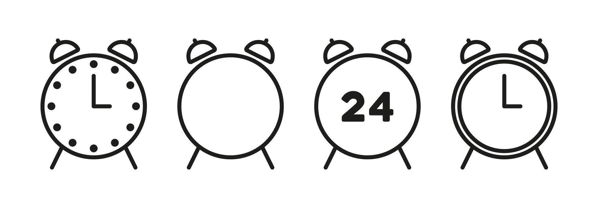 Alarm clock for setting and waking up to specific times or events. Alarm clock, wake-up call, time management, reminders. vector