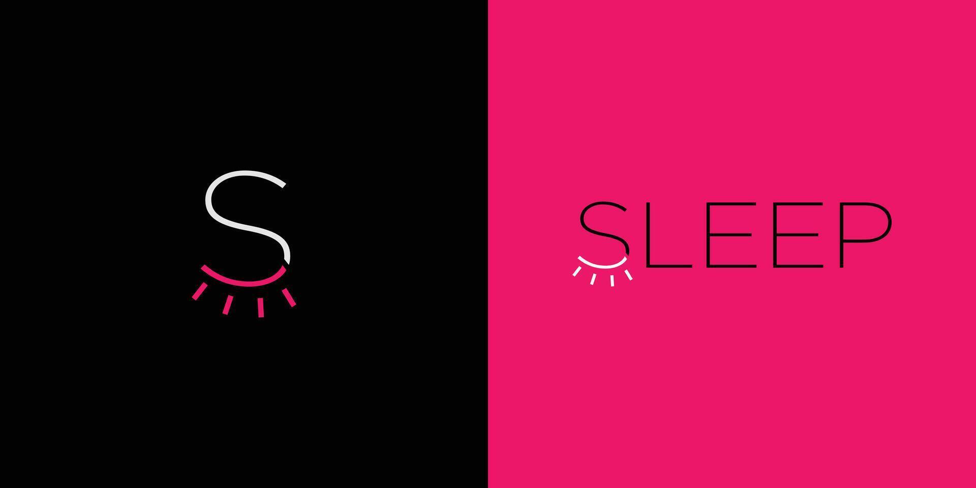 Unique and modern Sleep logo design vector