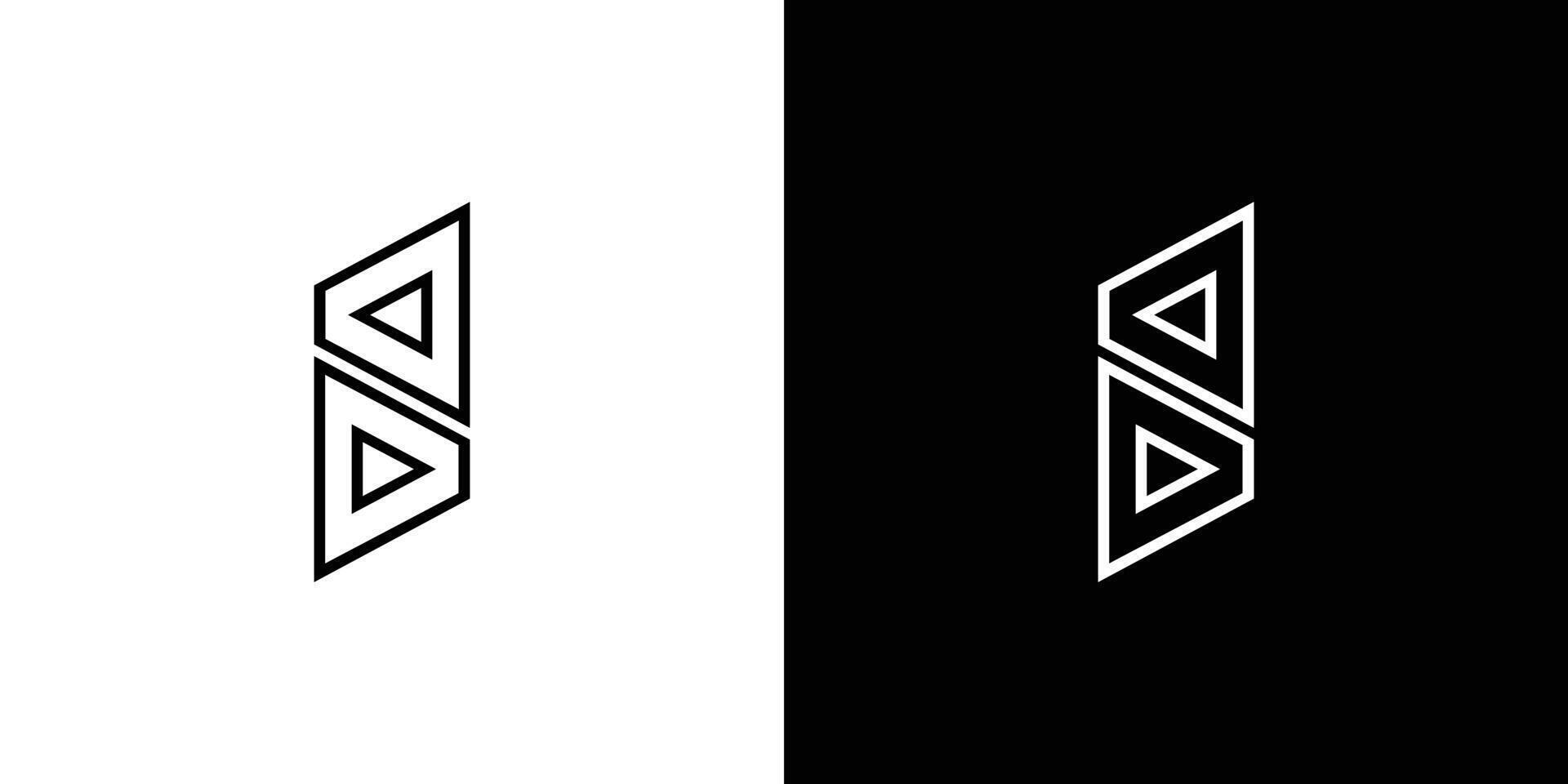 The number 8 logo design is unique and modern vector