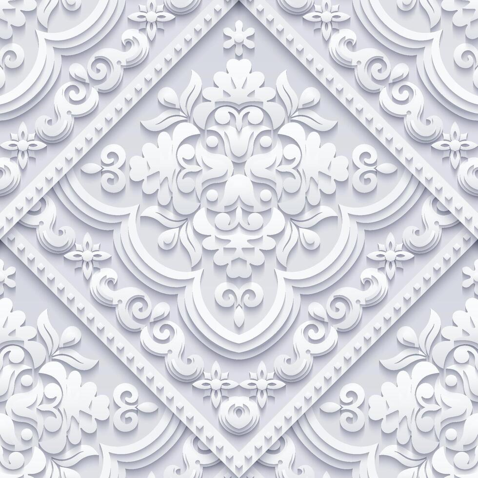 Vector abstract decorative ethnic ornamental seamless pattern
