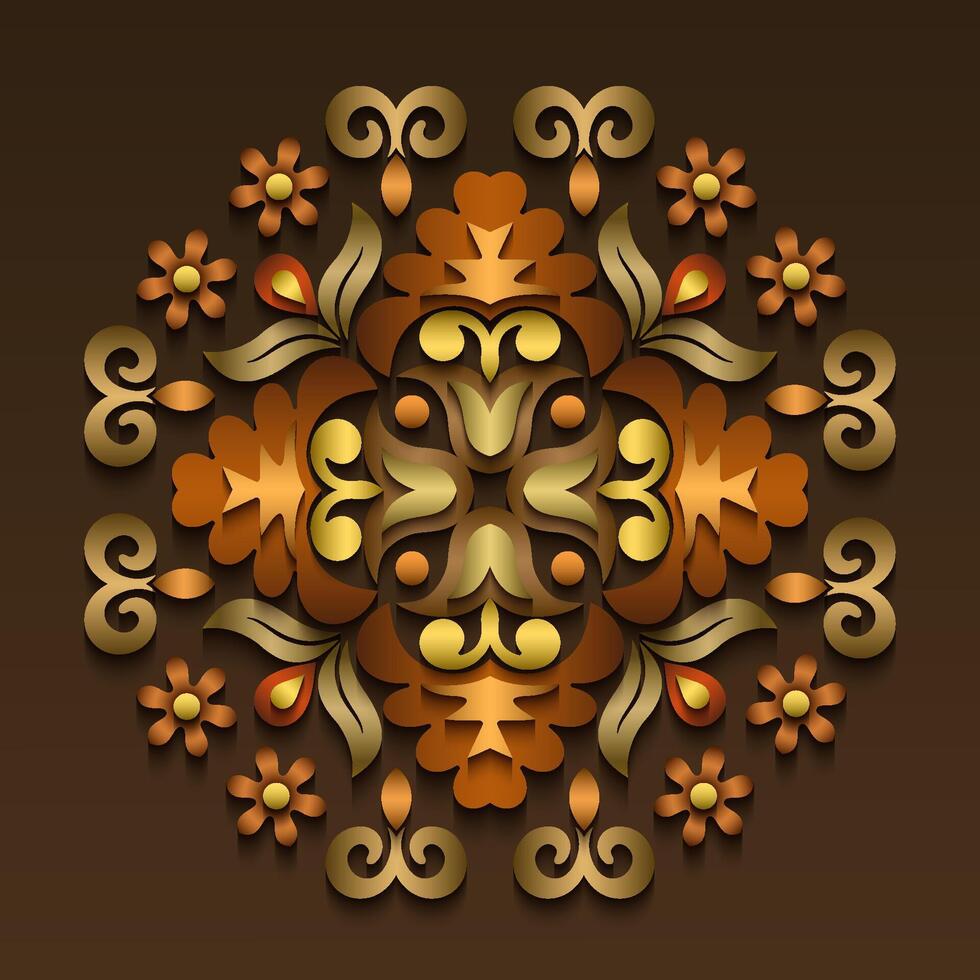 resumen vector ornamental naturaleza Clásico corte de papel floral cordón elemento.