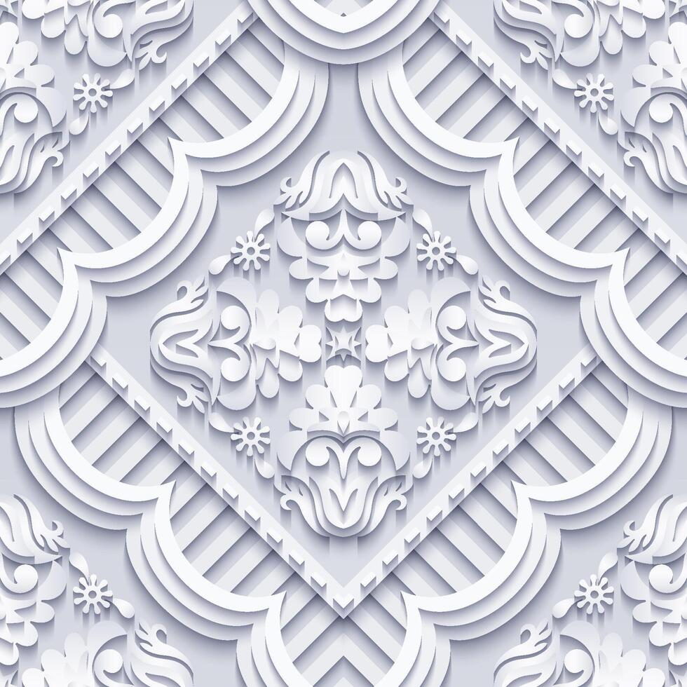 Vector abstract decorative ethnic ornamental seamless pattern