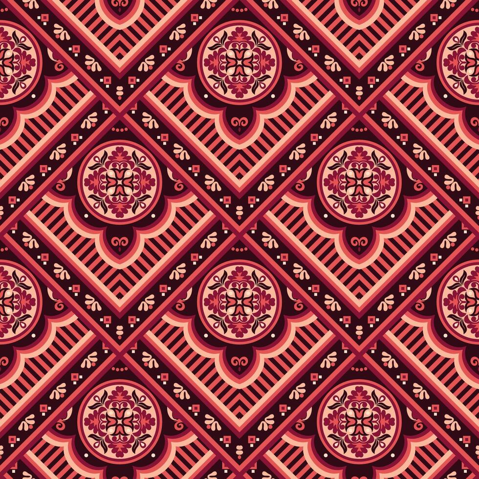 Vector abstract patch pattern. Mosaic tile background