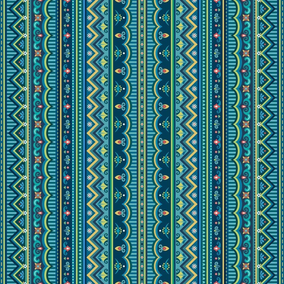 Abstract ethnic stripe seamless pattern, ornamental vector vintage background