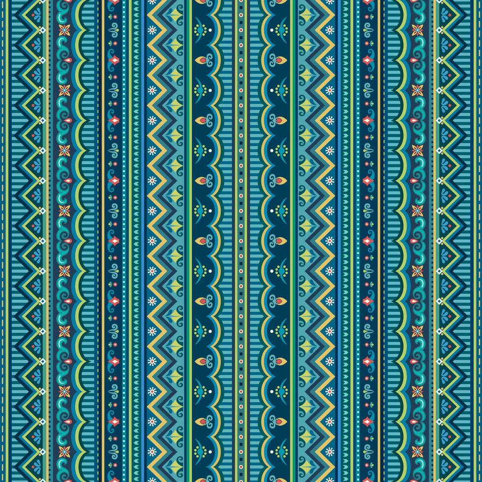 Abstract ethnic stripe seamless pattern, ornamental vector vintage background