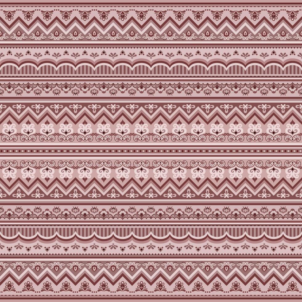 Abstract ethnic stripe seamless pattern, ornamental vector vintage background