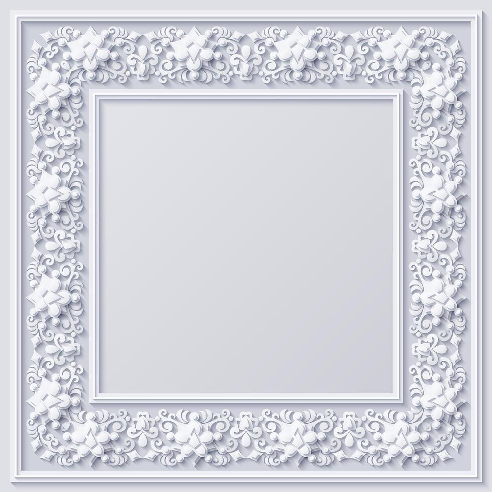 Vector abstract ornamental nature vintage frame