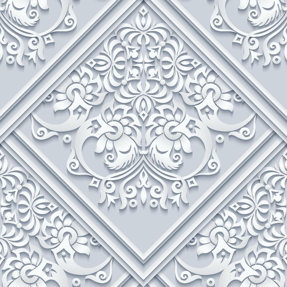 Vector abstract decorative ethnic ornamental seamless pattern