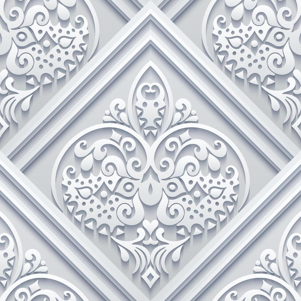 Vector abstract decorative ethnic ornamental seamless pattern