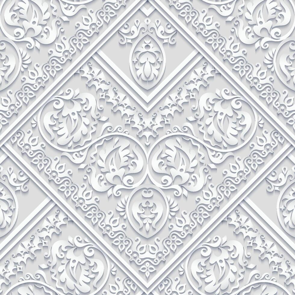 Vector abstract decorative ethnic ornamental seamless pattern