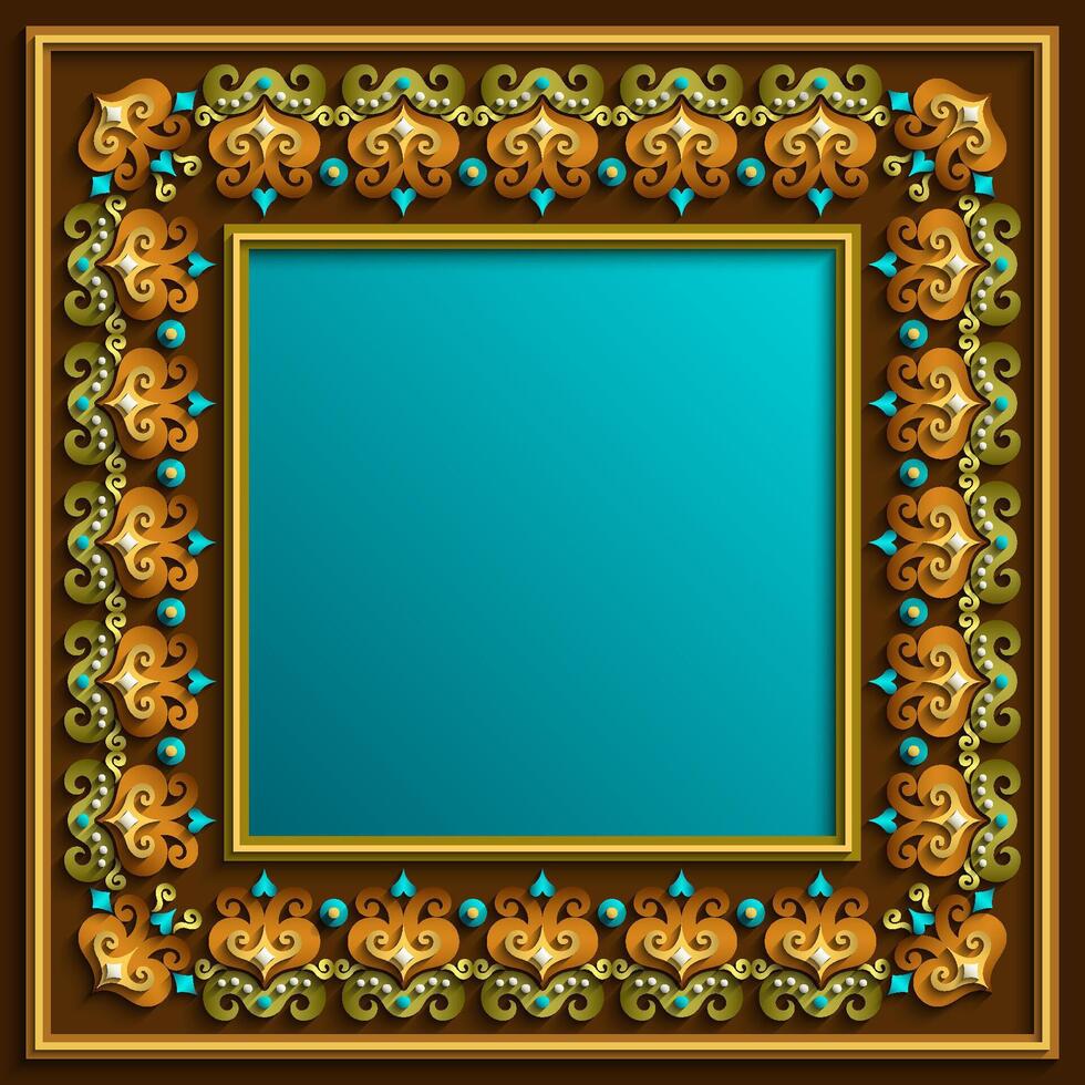 Vector abstract ornamental nature vintage frame