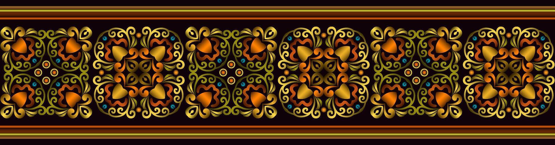 Vector abstract decorative ethnic ornamental illustration. Colorful stripe background