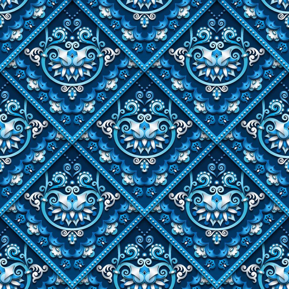 Vector abstract decorative ethnic ornamental seamless pattern