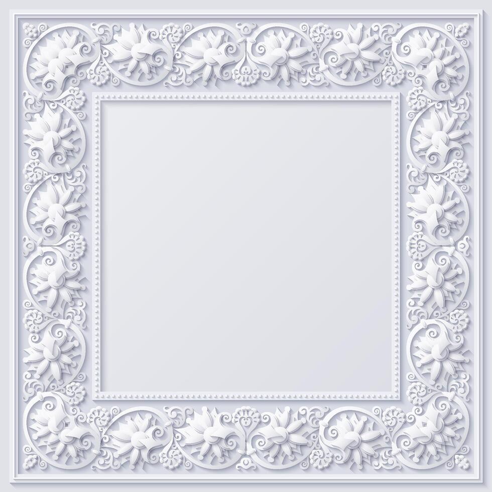Vector abstract ornamental nature vintage frame