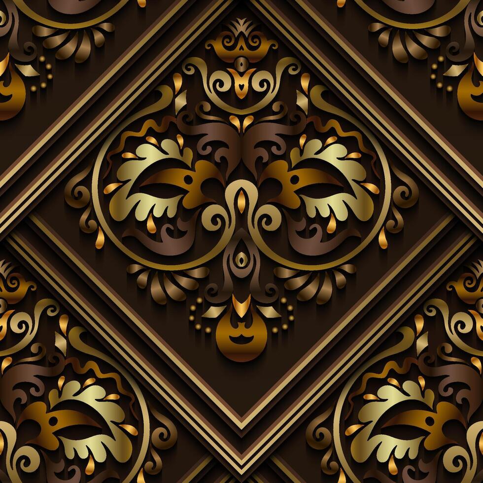 Vector abstract decorative ethnic ornamental seamless pattern