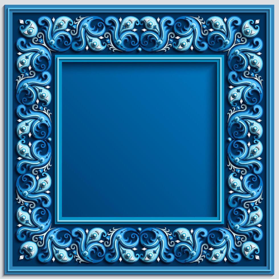 Vector abstract ornamental nature vintage frame