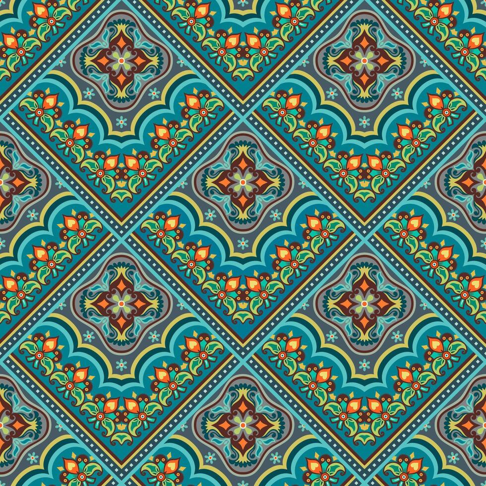 Vector abstract patch pattern. Mosaic tile background