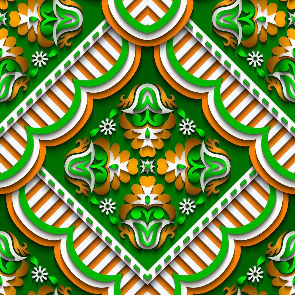 Vector abstract decorative ethnic ornamental seamless pattern