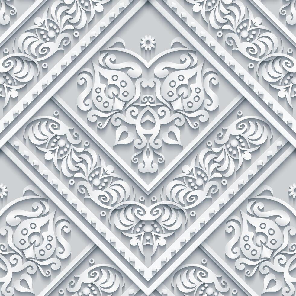 Vector abstract decorative ethnic ornamental seamless pattern