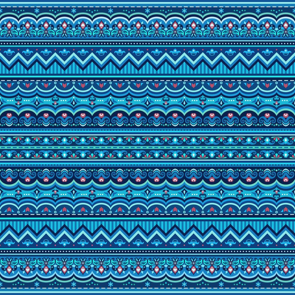 Abstract ethnic stripe seamless pattern, ornamental vector vintage background