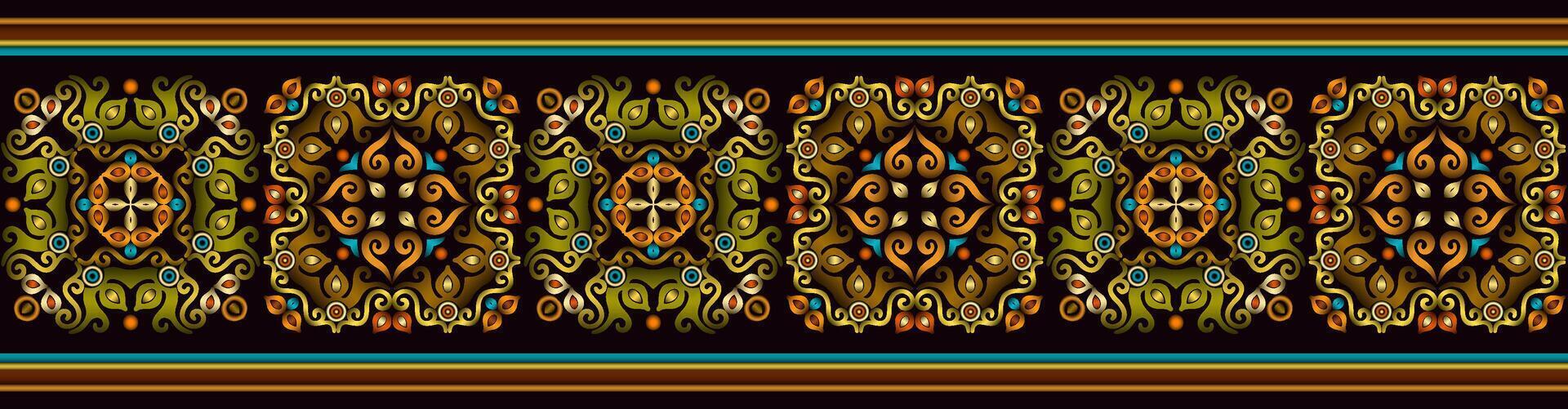 Vector abstract decorative ethnic ornamental illustration. Colorful stripe background