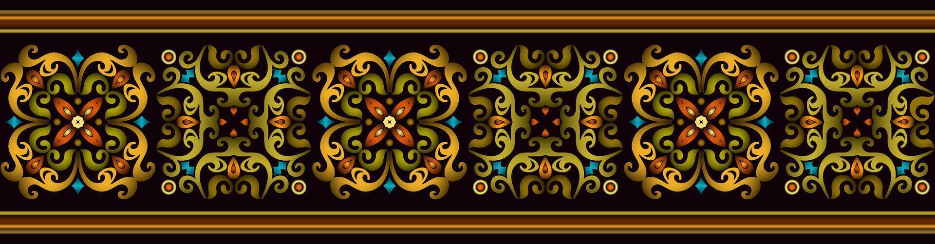 Vector abstract decorative ethnic ornamental illustration. Colorful stripe background