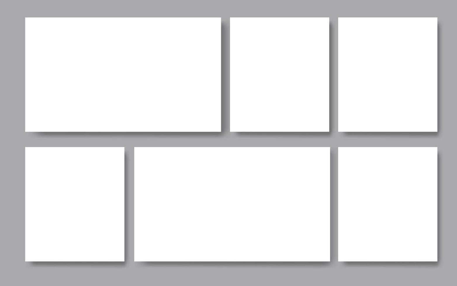 Set of different size templates mock up white paper. Mockup vector isolated. Template. Realistic vector illustration.