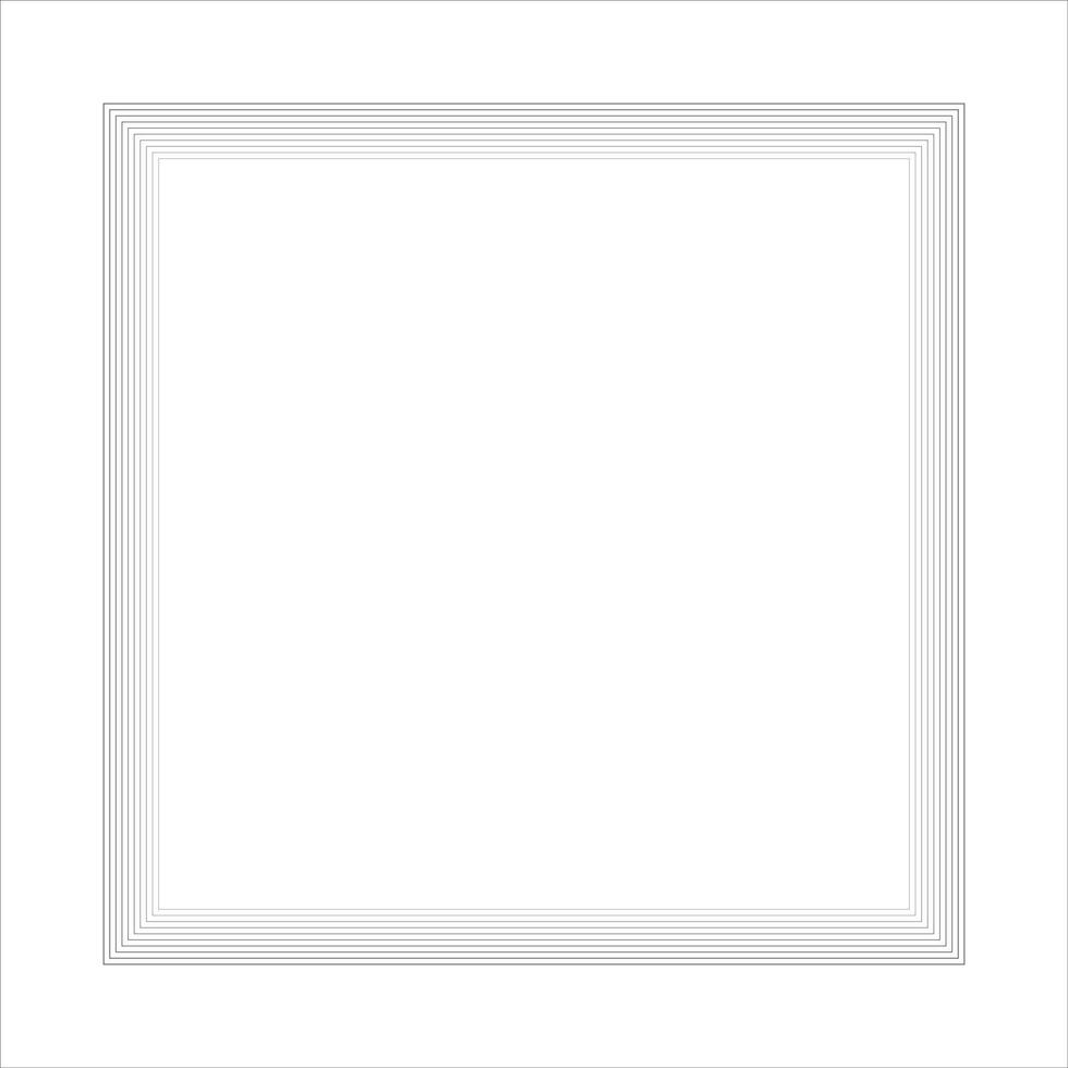 Grey photo frame, realistic square photo frame, rectangle size. vector