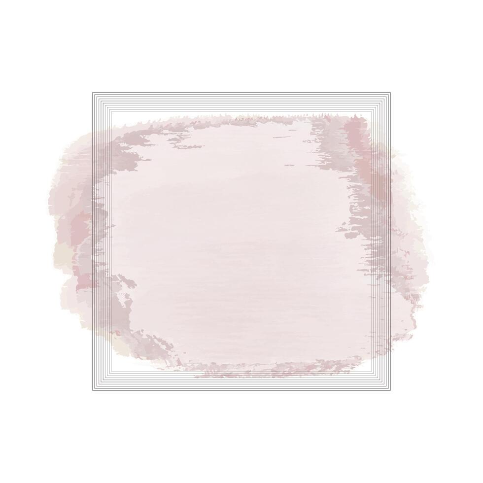 Abstract background, square on a watercolor spot. vector