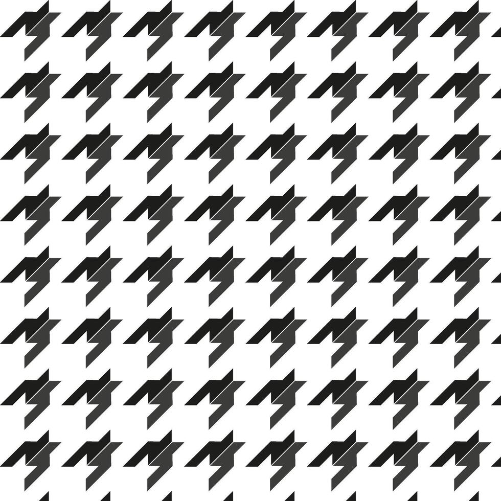 Goose feet. Trendy fabric abstract print with houndstooth black set on colorful backdrop Geometric classical motive vector