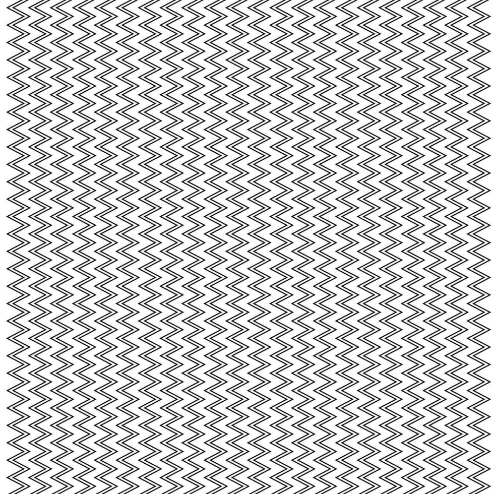 Wave, zigzag lines pattern. Black wavy line on white background. Texture vector - illustration