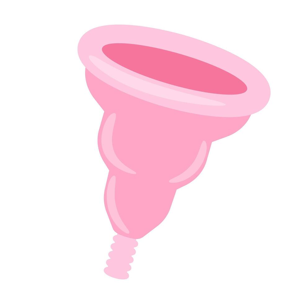 Menstrual cup. Women's intimate hygiene item. Simple vector flat illustration.