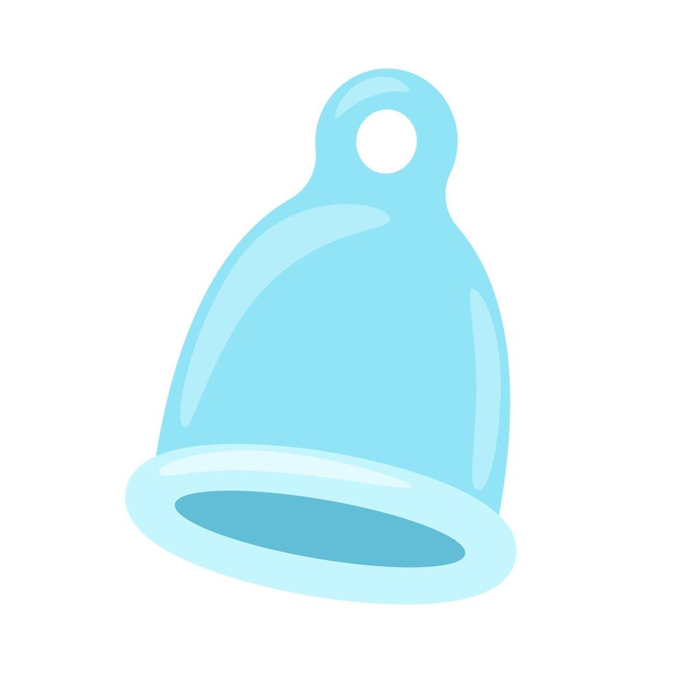 Menstrual cup. Women's intimate hygiene item. Simple vector flat illustration.