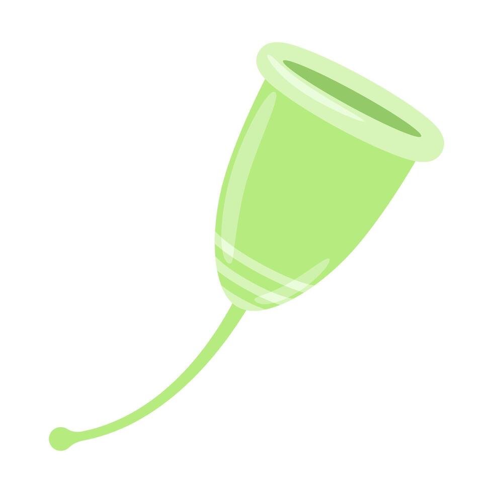 Menstrual cup. Women's intimate hygiene item. Simple vector flat illustration.