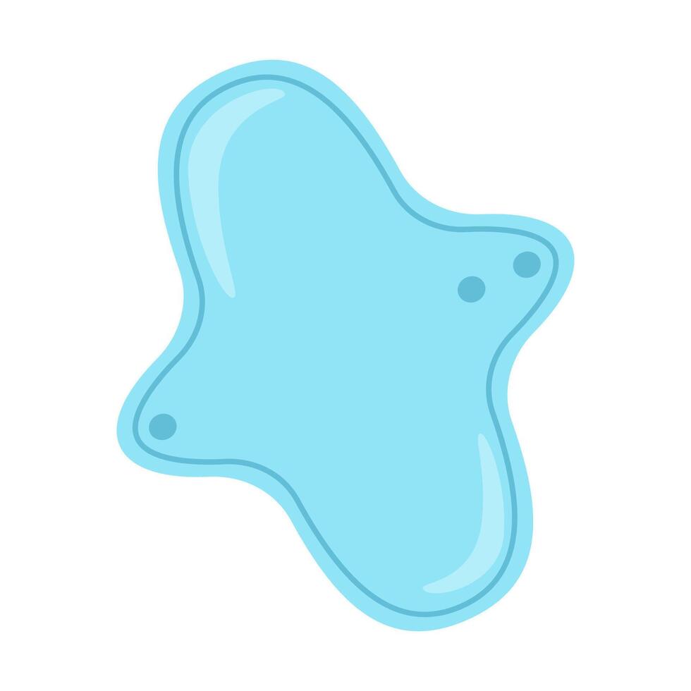 Reusable menstrual period pad. Women's intimate hygiene item. Simple vector flat illustration.