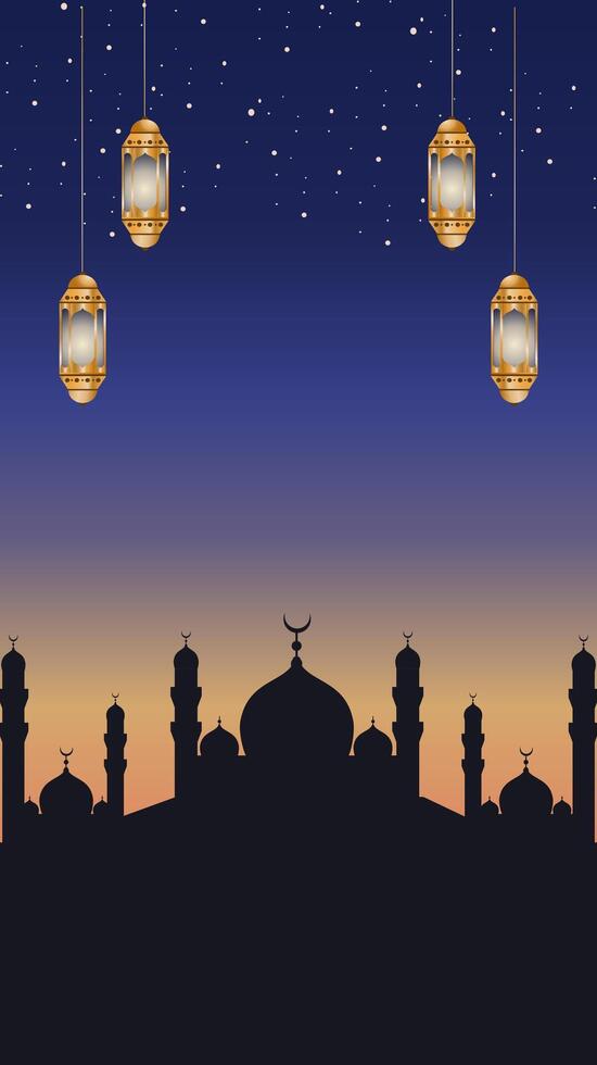 Islamic background and ornament mosque vector