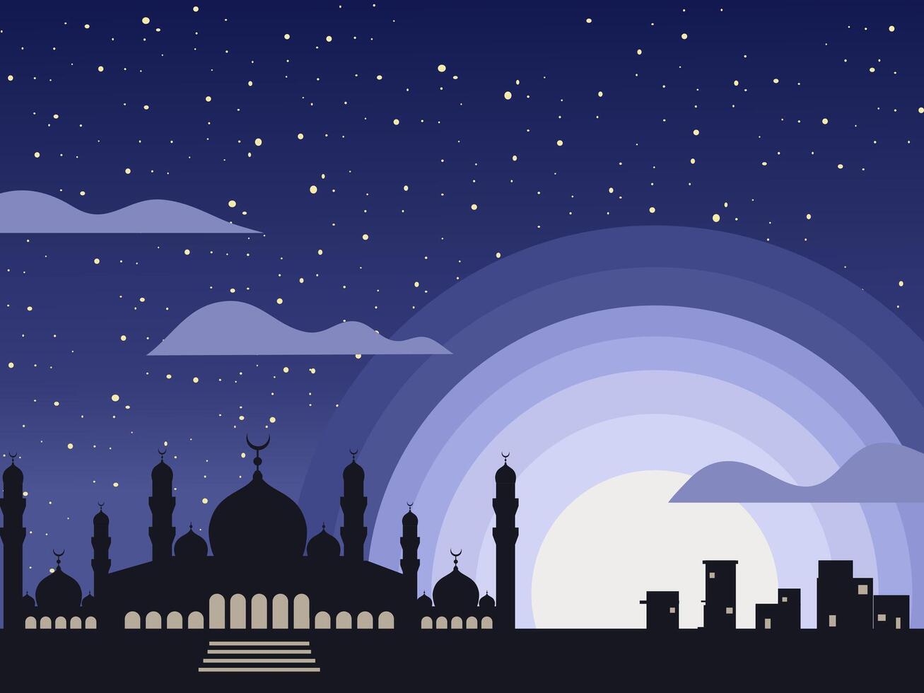 Islamic background and ornament mosque vector