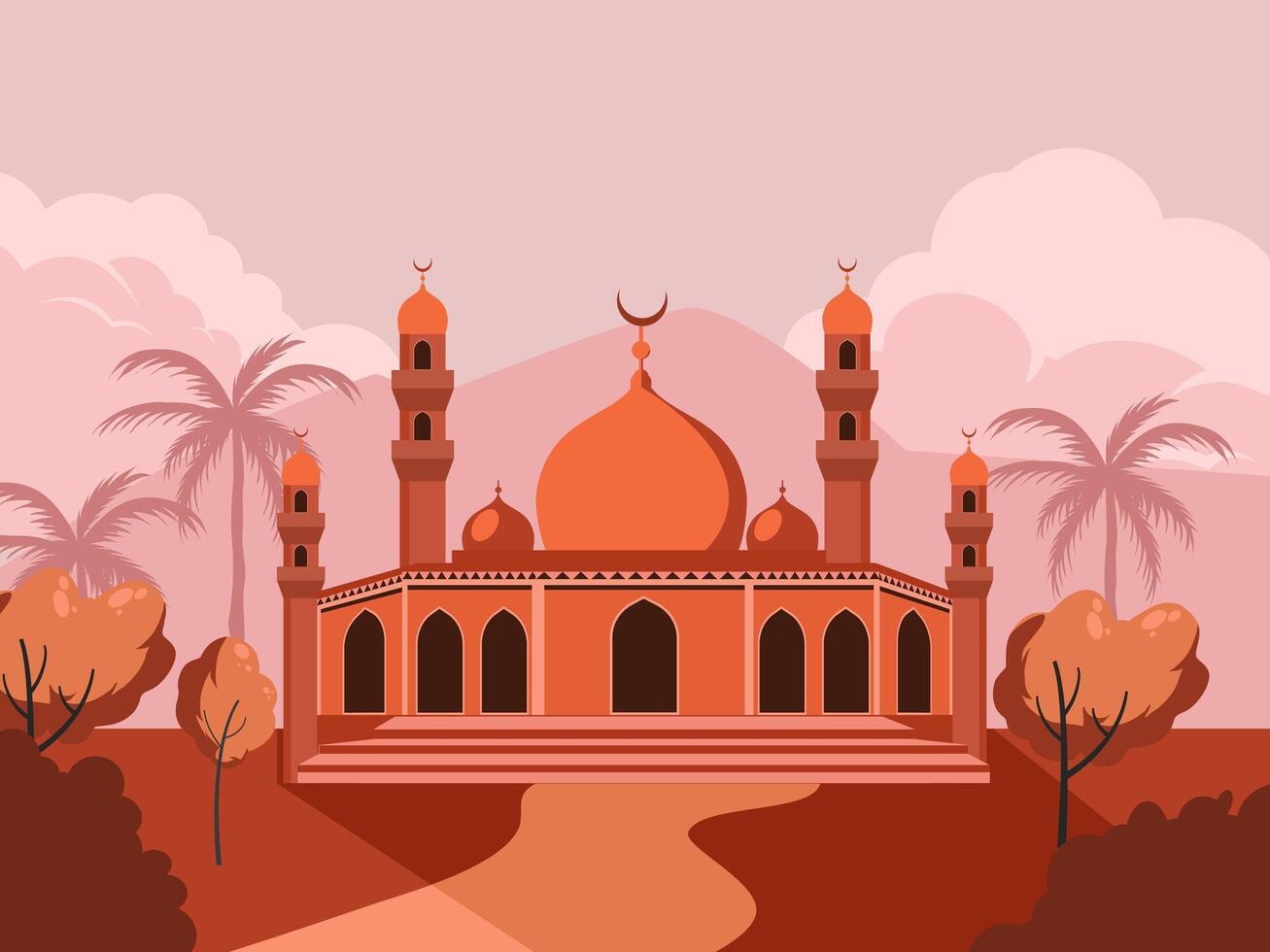 tarjeta de felicitación de Ramadán vector