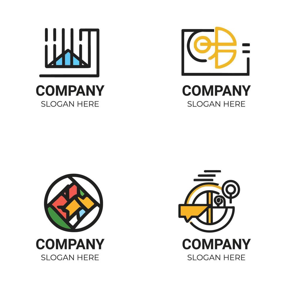 versátil y moderno vector logo diseños colección