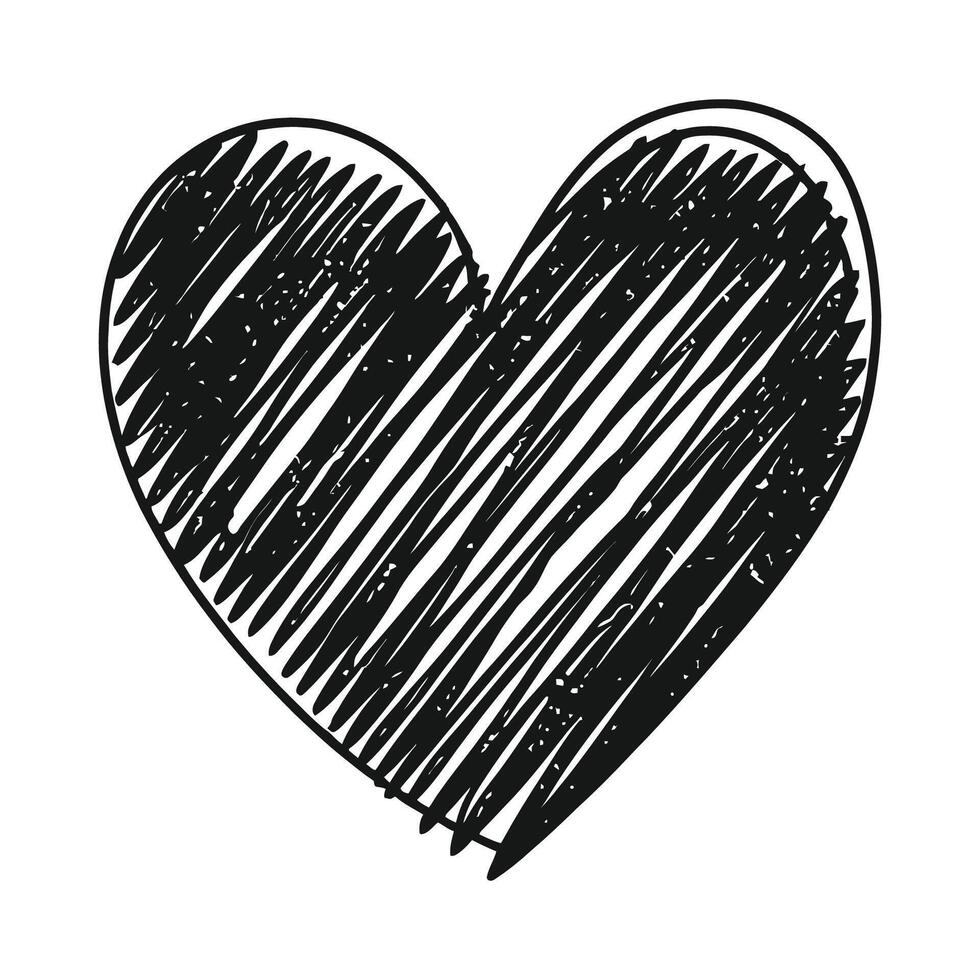 Hand drawn beautiful vector heart